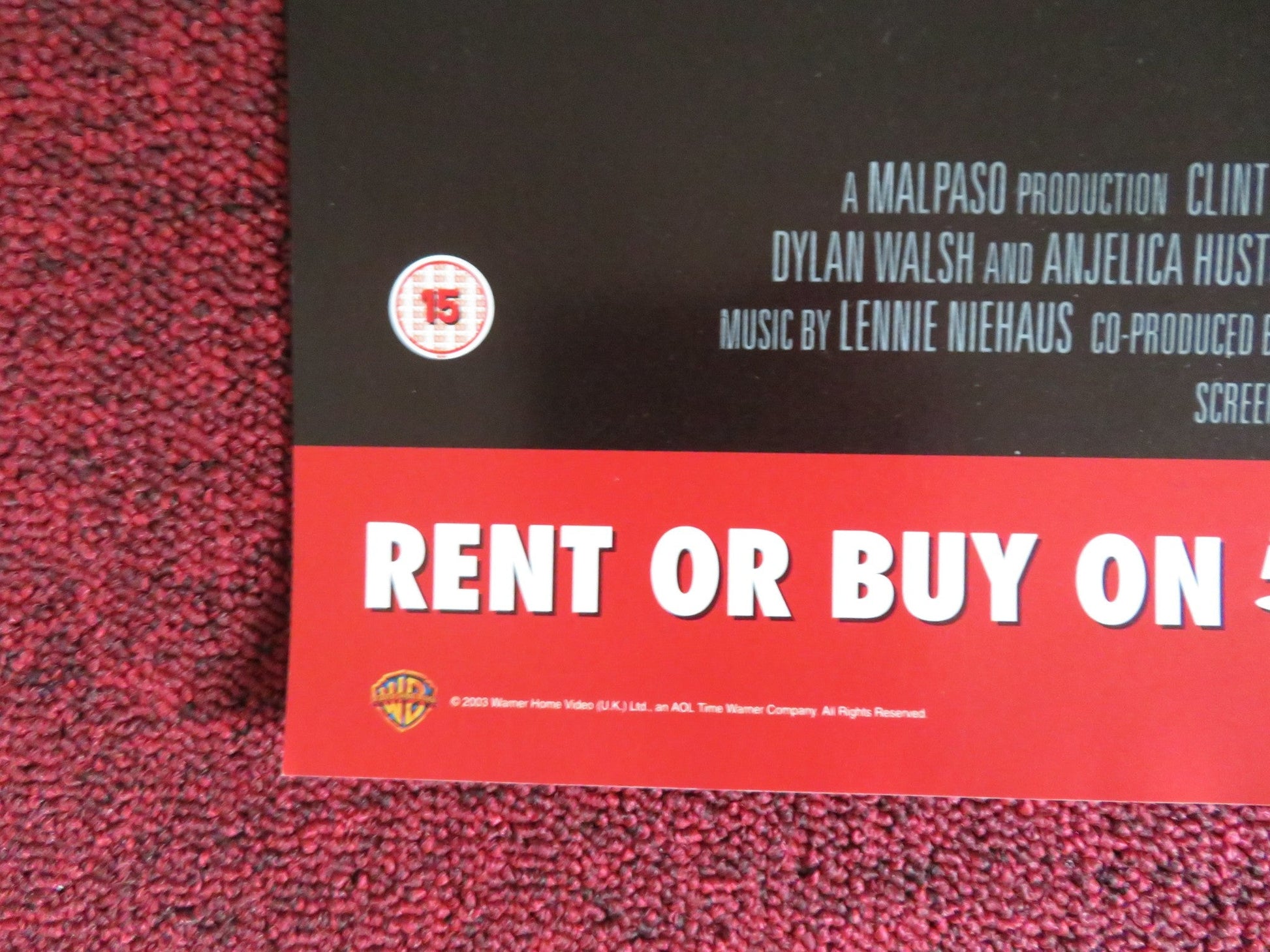 BLOOD WORK VHS VIDEO POSTER CLINT EASTWOOD JEFF DANIELS 2002 Rendezvous Cinema Movie posters