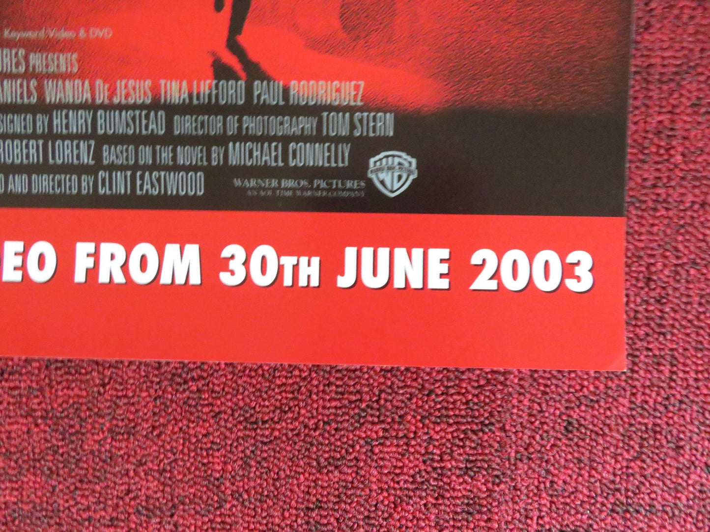 BLOOD WORK VHS VIDEO POSTER CLINT EASTWOOD JEFF DANIELS 2002 Rendezvous Cinema Movie posters