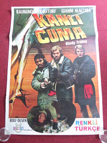 BLOODY FRIDAY TURKISH POSTER ROLLED RAYMOND HARMSTORF GIANNI MACCHIA 1972 Rendezvous Cinema Movie posters