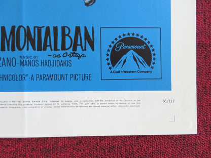 BLUE - A FOLDED US ONE SHEET POSTER TERENCE STAMP JOANNA PETTET 1968 Rendezvous Cinema Movie posters