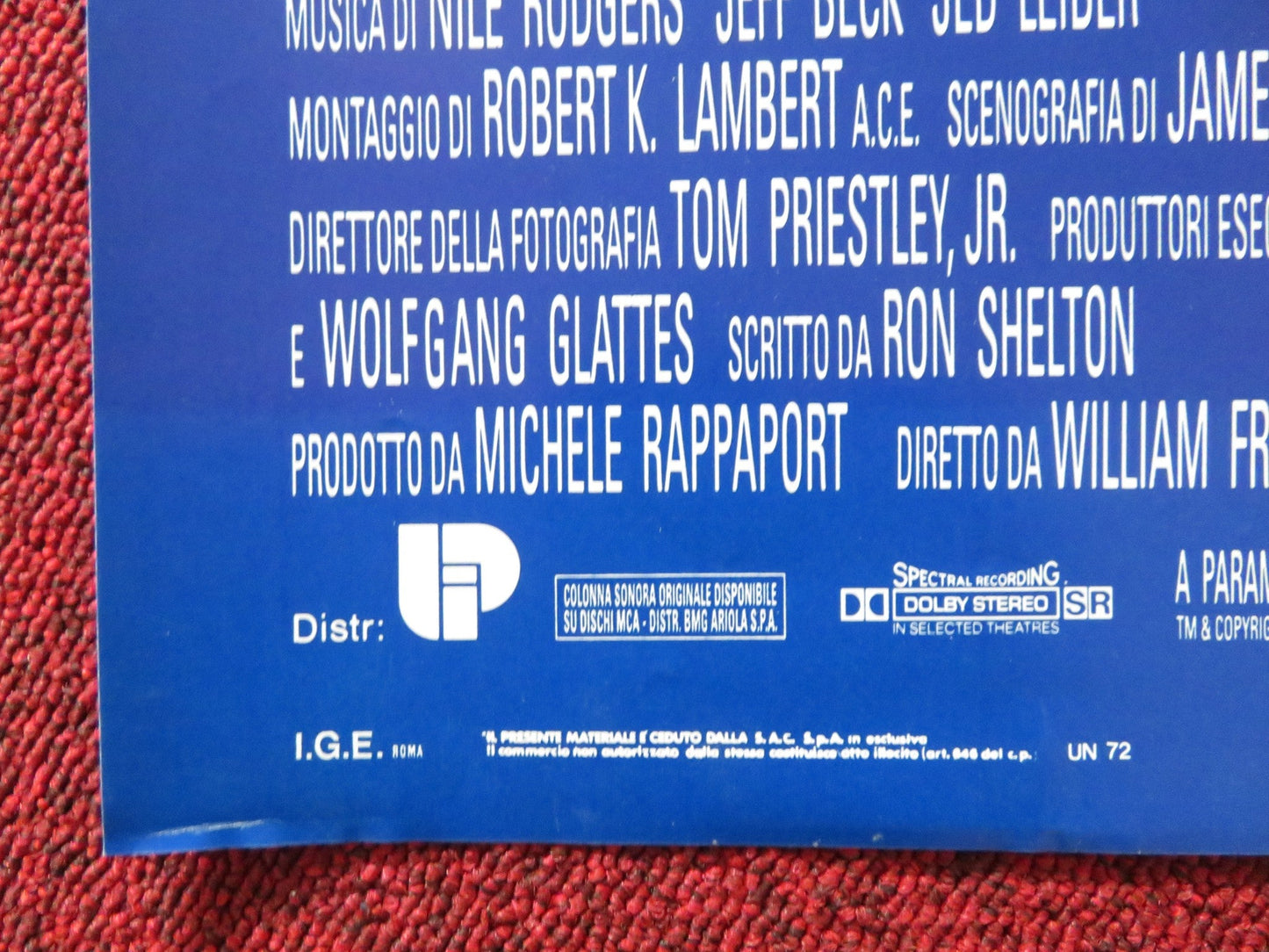 BLUE CHIPS - C ITALIAN FOTOBUSTA POSTER NICK NOLTE SHAQUILLE O'NEAL 1994 Rendezvous Cinema Movie posters