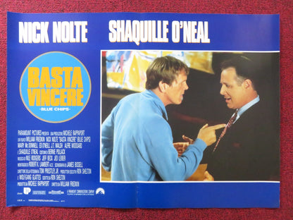 BLUE CHIPS - C ITALIAN FOTOBUSTA POSTER NICK NOLTE SHAQUILLE O'NEAL 1994 Rendezvous Cinema Movie posters