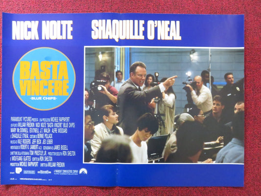 BLUE CHIPS - D ITALIAN FOTOBUSTA POSTER NICK NOLTE SHAQUILLE O'NEAL 1994 Rendezvous Cinema Movie posters