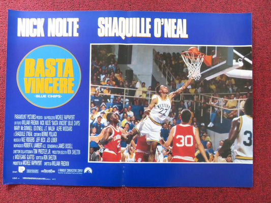 BLUE CHIPS - E ITALIAN FOTOBUSTA POSTER NICK NOLTE SHAQUILLE O'NEAL 1994 Rendezvous Cinema Movie posters