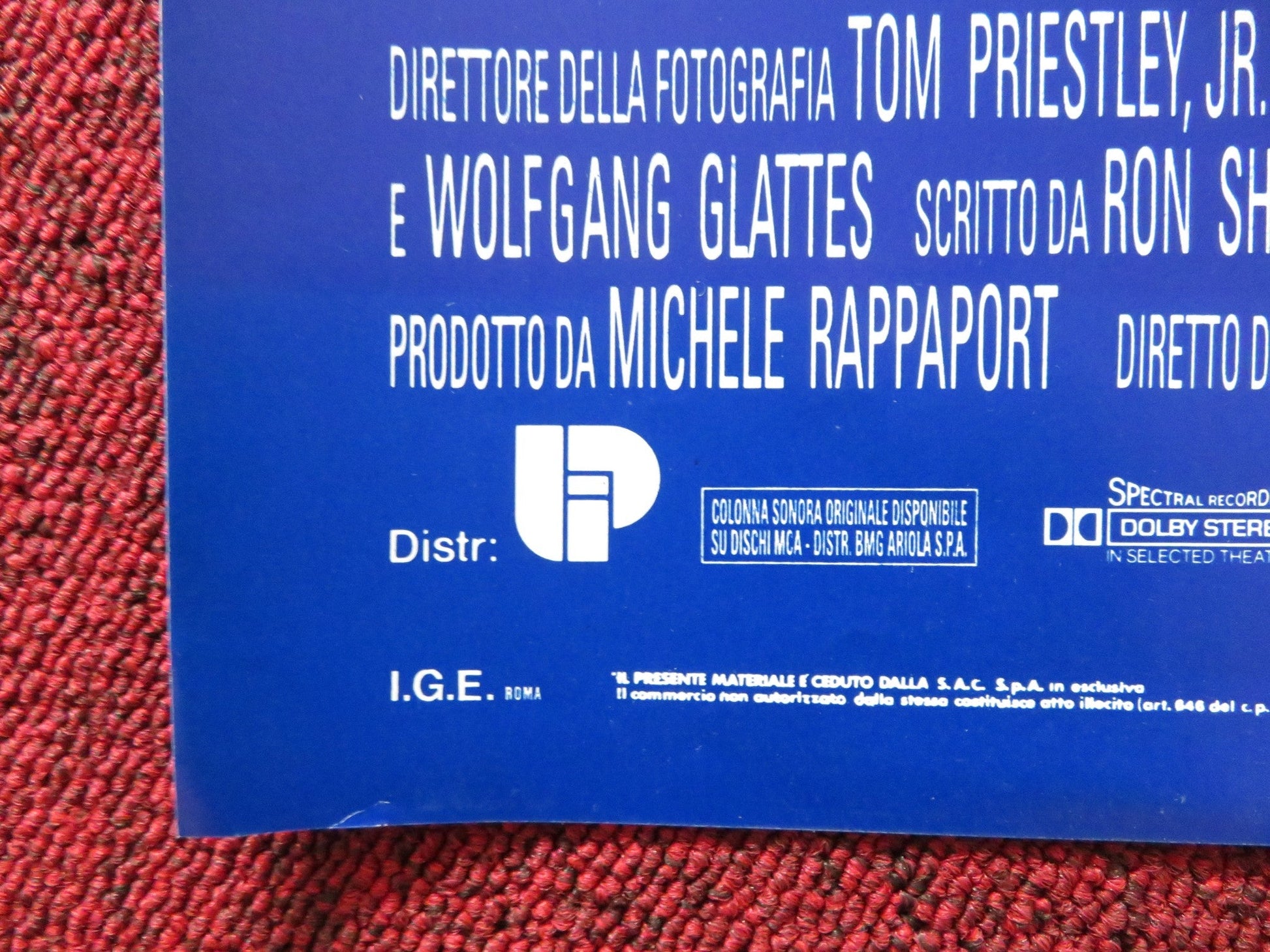 BLUE CHIPS - F ITALIAN FOTOBUSTA POSTER NICK NOLTE SHAQUILLE O'NEAL 1994 Rendezvous Cinema Movie posters