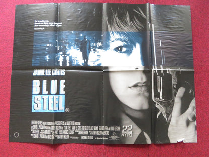 BLUE STEEL UK QUAD POSTER FOLDED JAMIE LEE CURTIS RON SILVER 1990 Rendezvous Cinema Movie posters
