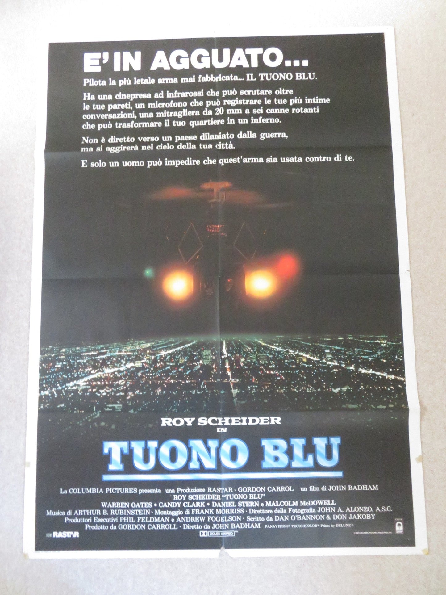 BLUE THUNDER ITALIAN 2 FOGLIO POSTER ROY SCHEIDER WARREN OATES 1983 Rendezvous Cinema Movie posters