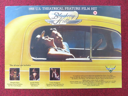 BLUEBERRY HILL VHS VIDEO POSTER CARRIE SNODGRESS JENNIFER RUBIN 1988 Rendezvous Cinema Movie posters