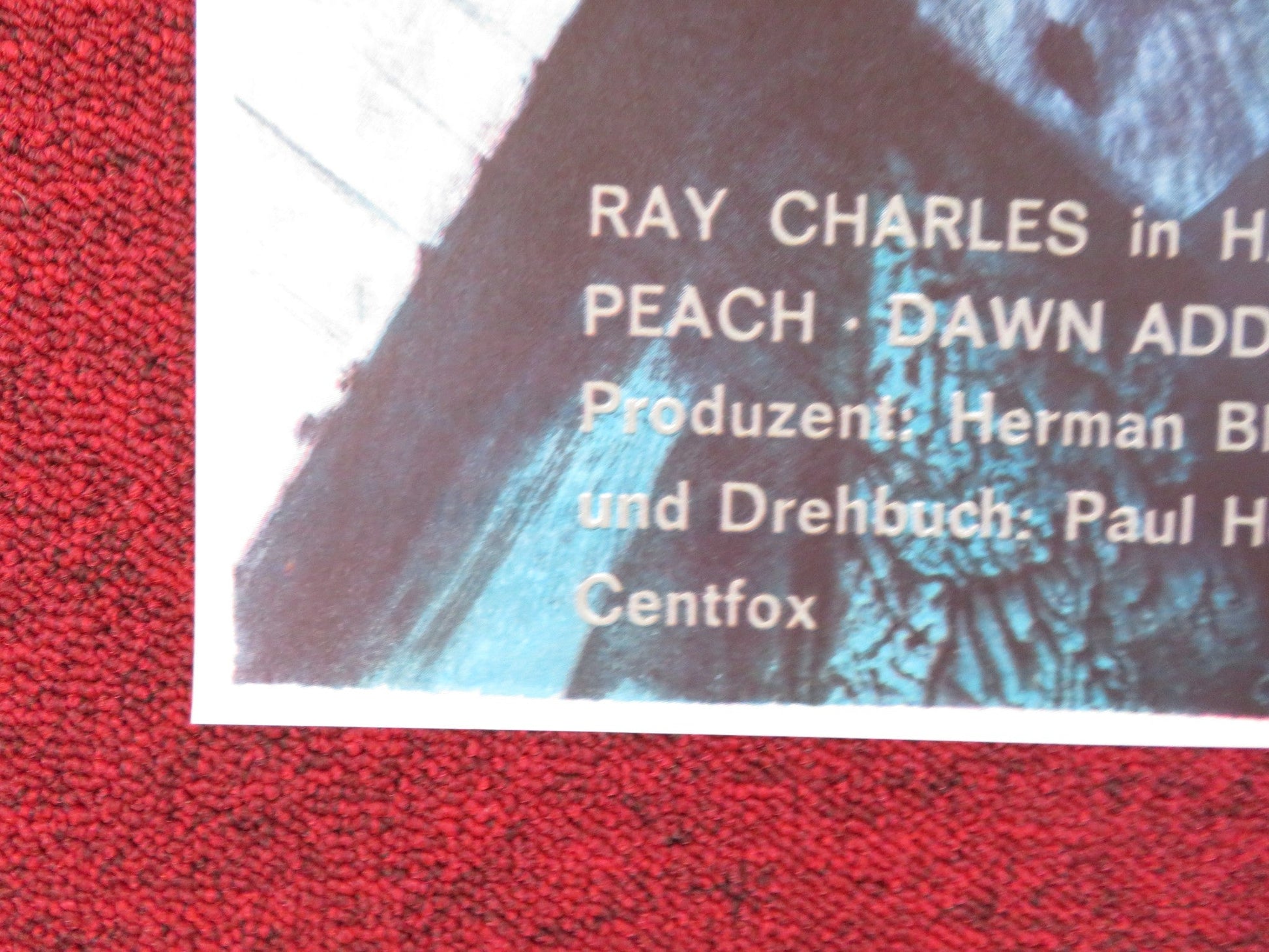 BLUES FOR LOVERS GERMAN A1 POSTER FOLDED RAY CHARLES TOM BELL 1967 Rendezvous Cinema Movie posters