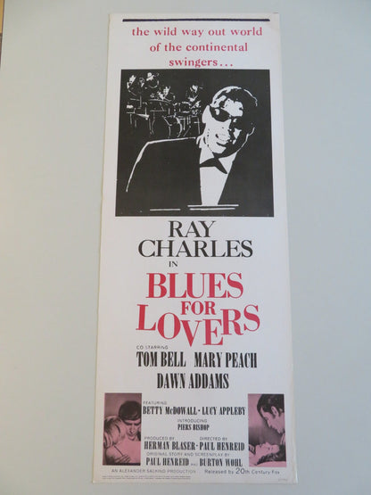 BLUES FOR LOVERS US INSERT POSTER RAY CHARLES TOM BELL 1966 Rendezvous Cinema Movie posters
