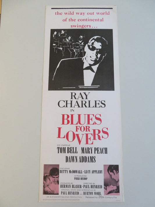 BLUES FOR LOVERS US INSERT POSTER RAY CHARLES TOM BELL 1966 Rendezvous Cinema Movie posters