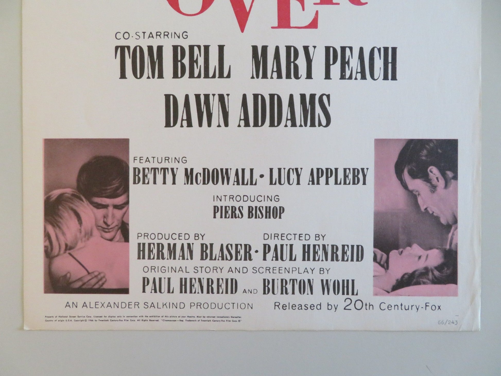 BLUES FOR LOVERS US INSERT POSTER RAY CHARLES TOM BELL 1966 Rendezvous Cinema Movie posters