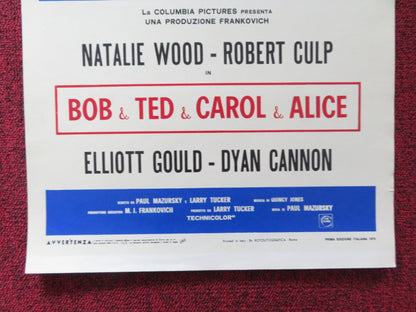 BOB & CAROL & TED & ALICE ITALIAN LOCANDINA POSTER ELLIOTT GOULD D. CANNON 1970 Rendezvous Cinema Movie posters