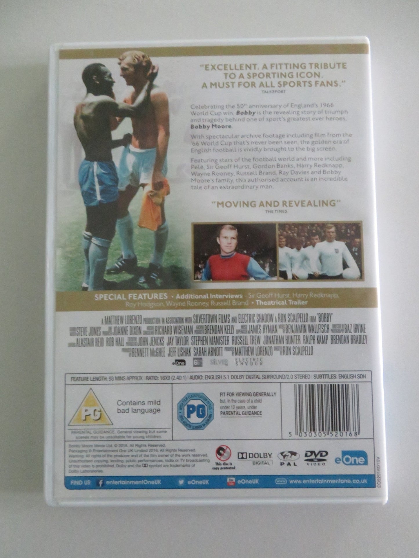 BOBBY (DVD) BOBBY MOORE GORDON BANKS GEOFF HURST 2016 REGION 2 Movie posters