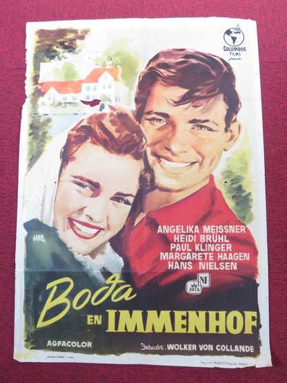 BODA EN IMMENHOF SPANISH POSTER ANGELIKA MEISSNER HEIDI BRUHL 1957 Rendezvous Cinema Movie posters
