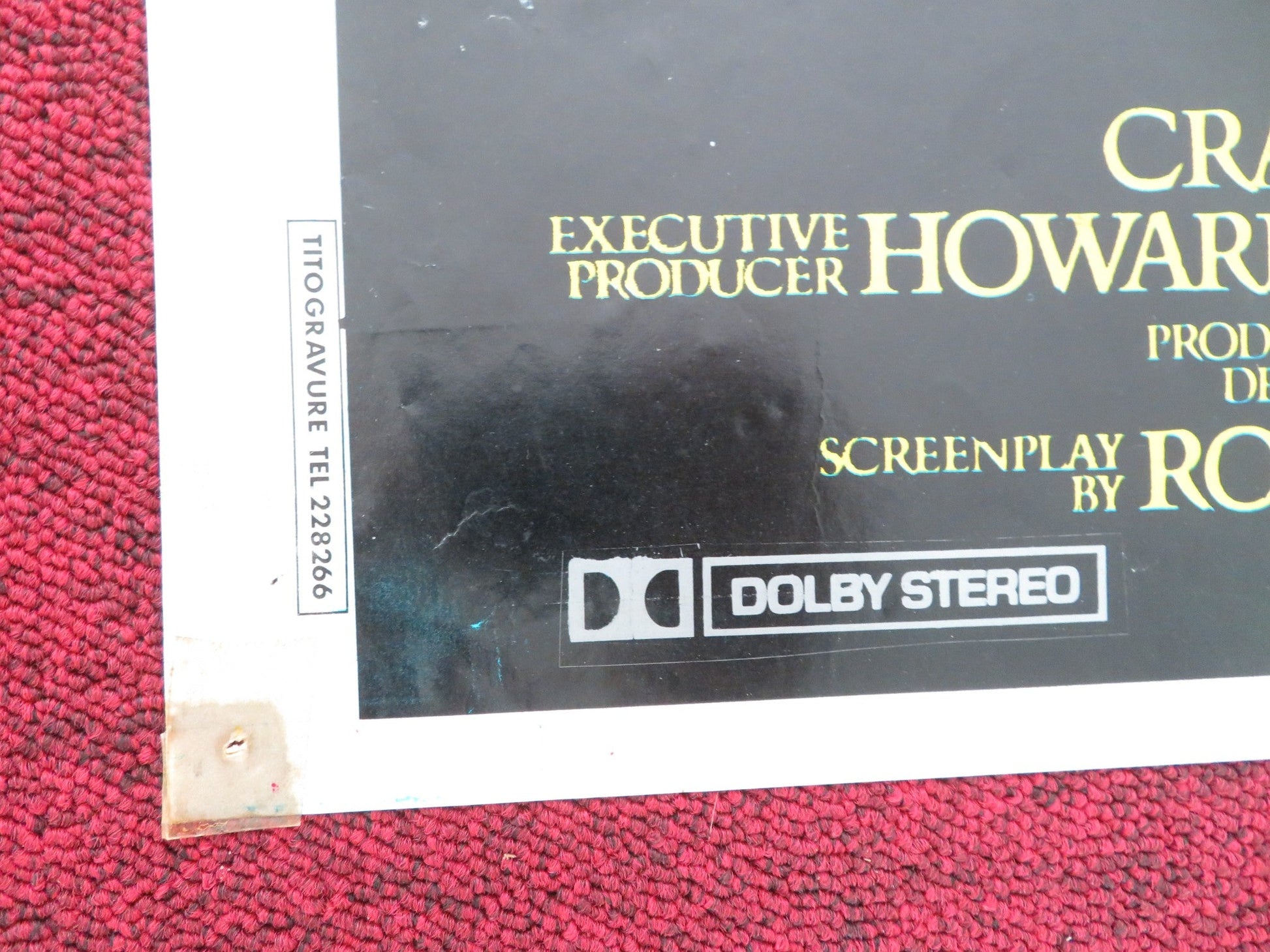 Body Double Lebanese Poster Folded Melanie Griffith Craig Wasson 1984 Movie posters