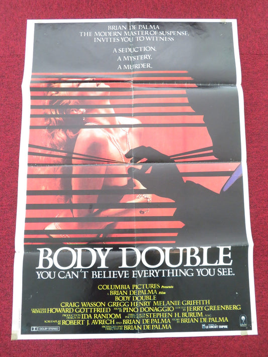 Body Double Lebanese Poster Folded Melanie Griffith Craig Wasson 1984 Movie posters