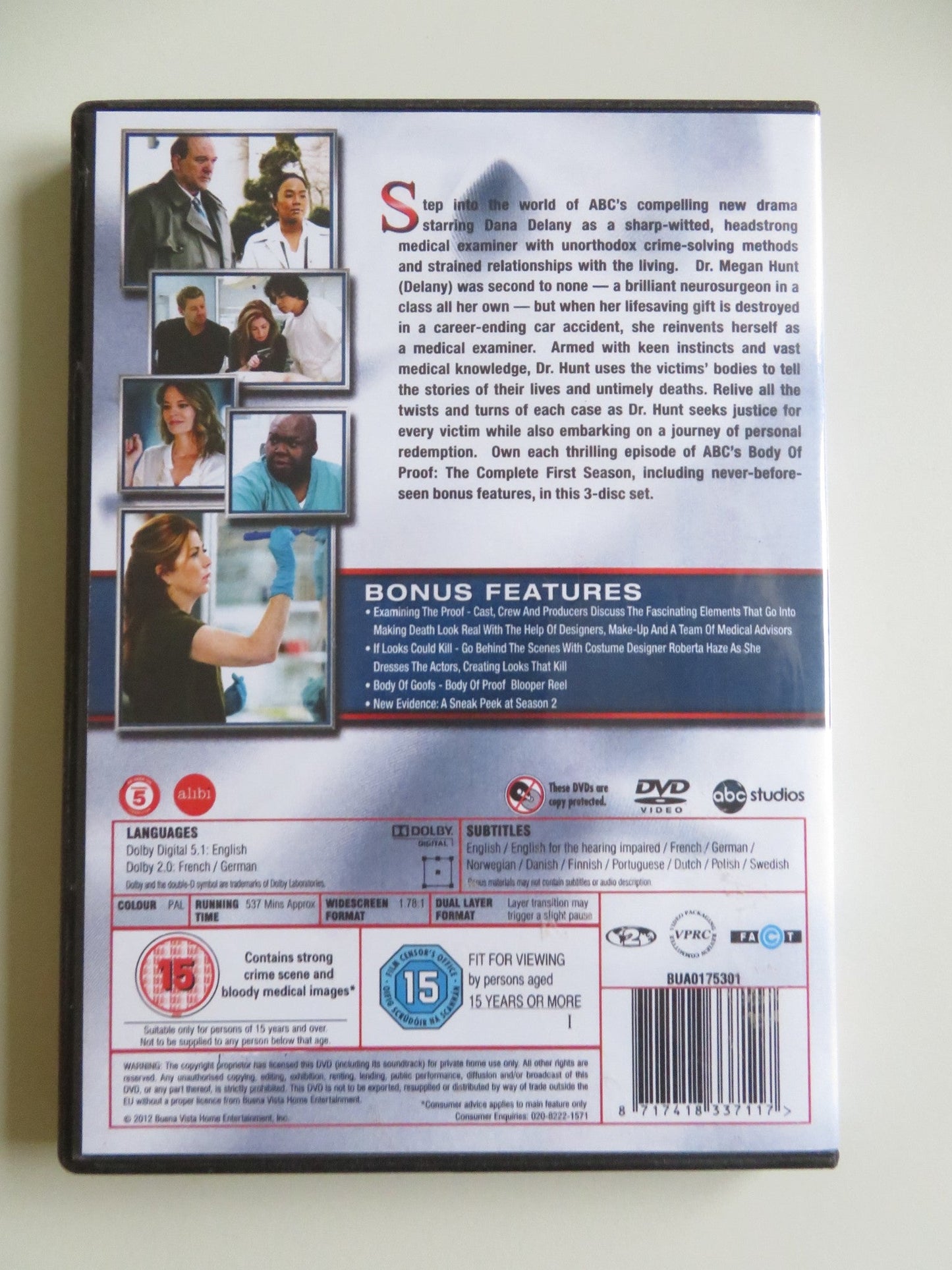 BODY OF PROOF - THE COMPLETE FIRST SEASON (DVD) DANA DELANY 2011 REGION 2 Movie posters