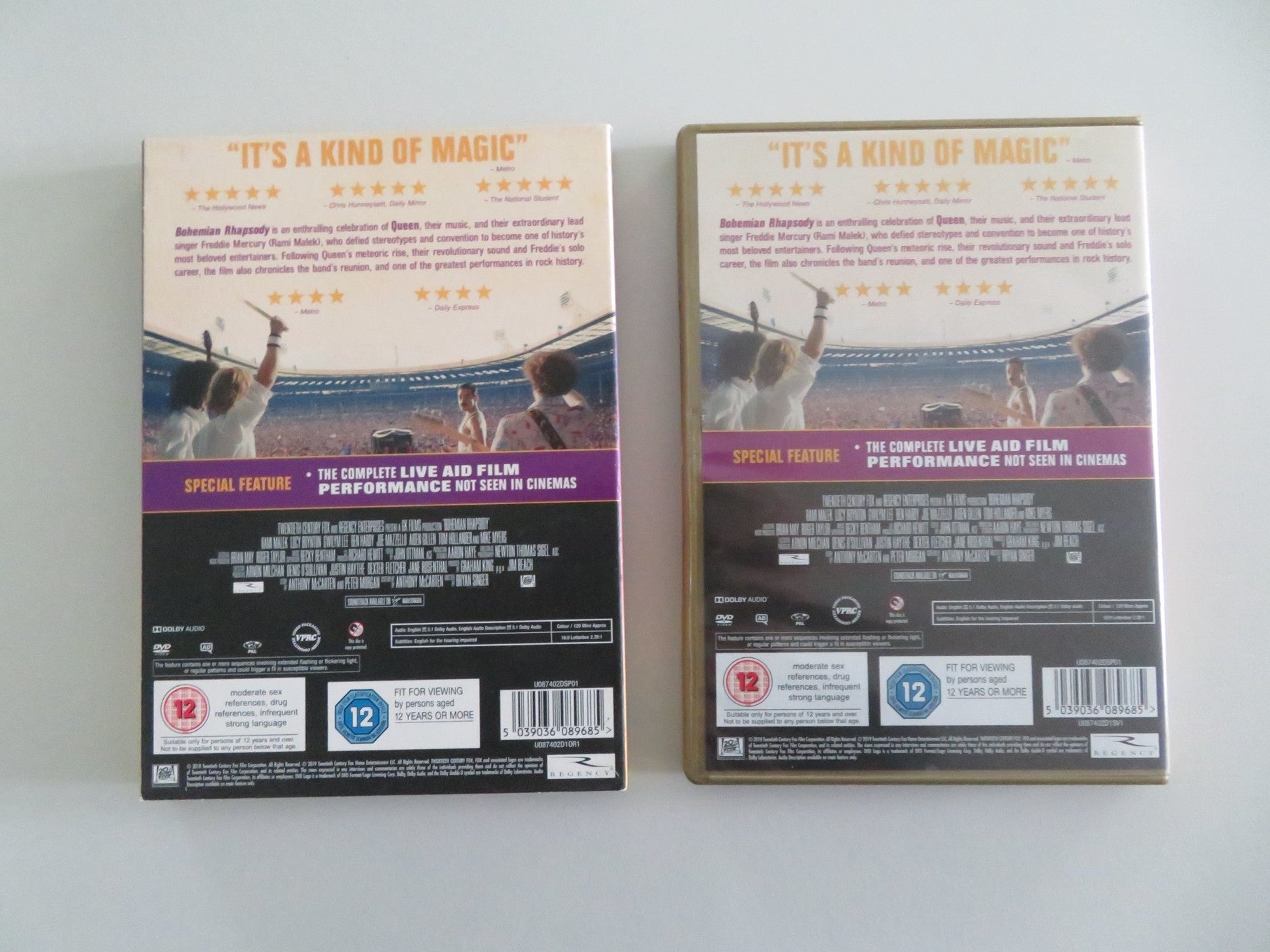 BOHEMIAN RHAPSODY (DVD) RAMI MALEK GWILYM LEE 2018 REGION 2 Movie posters