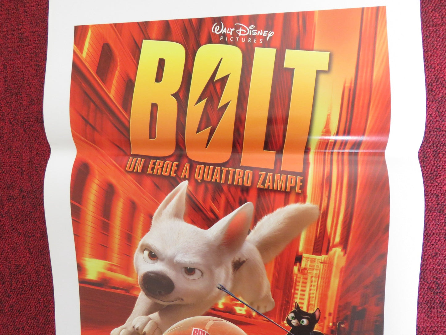 BOLT ITALIAN LOCANDINA POSTER DISNEY JOHN TRAVOLTA MILEY CYRUS 2008 Rendezvous Cinema Movie posters