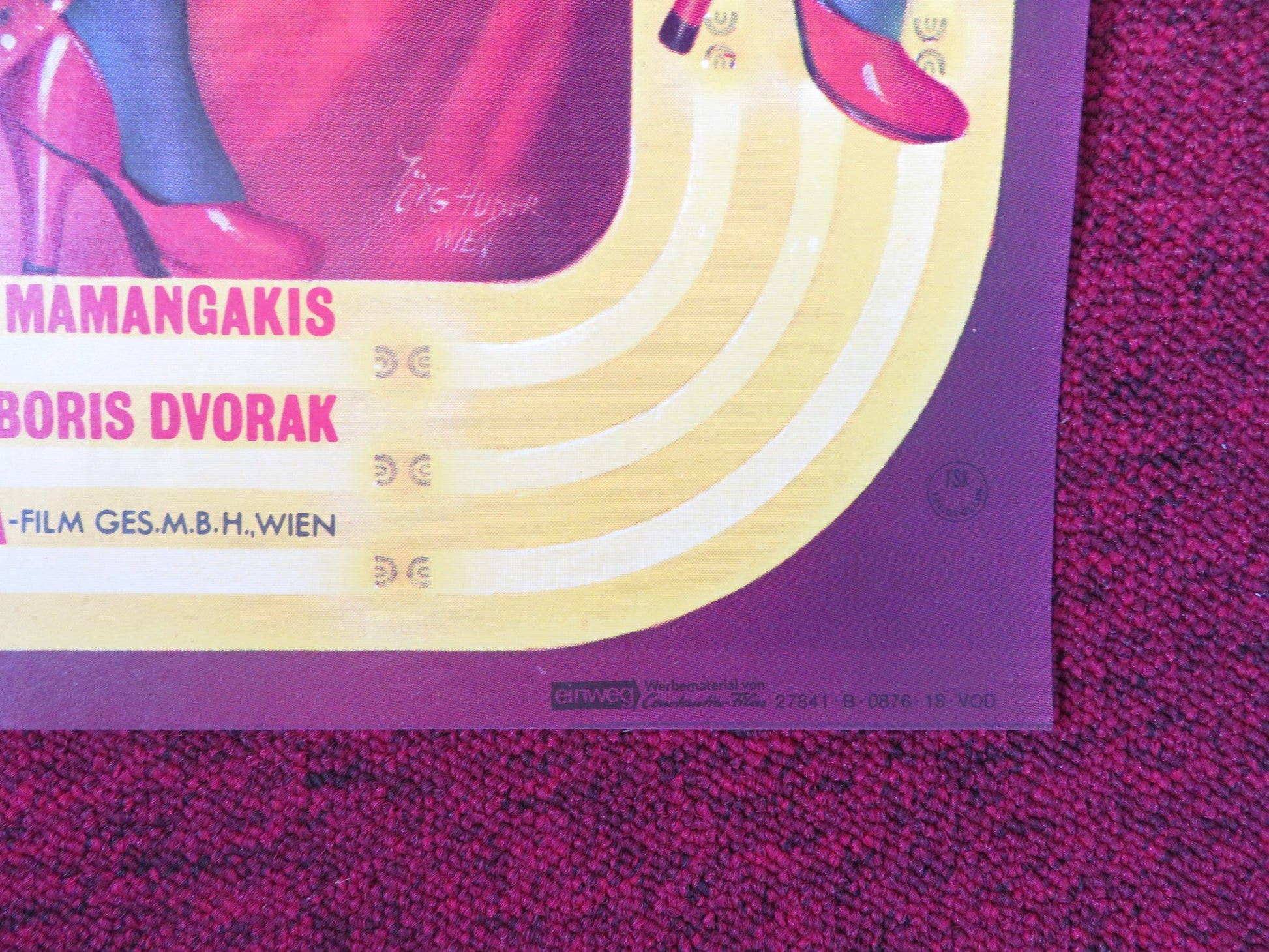 BOMBER & PAGANINI GERMAN A1 POSTER FOLDED MARIO ADORF TILO PRUCKNER 1976 Rendezvous Cinema Movie posters