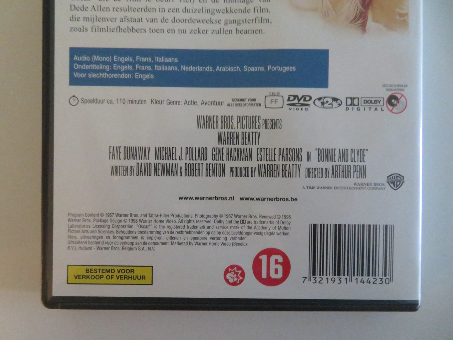 BONNIE AND CLYDE (DVD) WARREN BEATTY FAYE DUNAWAY 1967 REGION 2 Movie posters