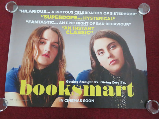 BOOKSMART UK QUAD ROLLED POSTER KAITLYN DEVER BEANIE FELDSTEIN 2019 - Rendezvous Cinema