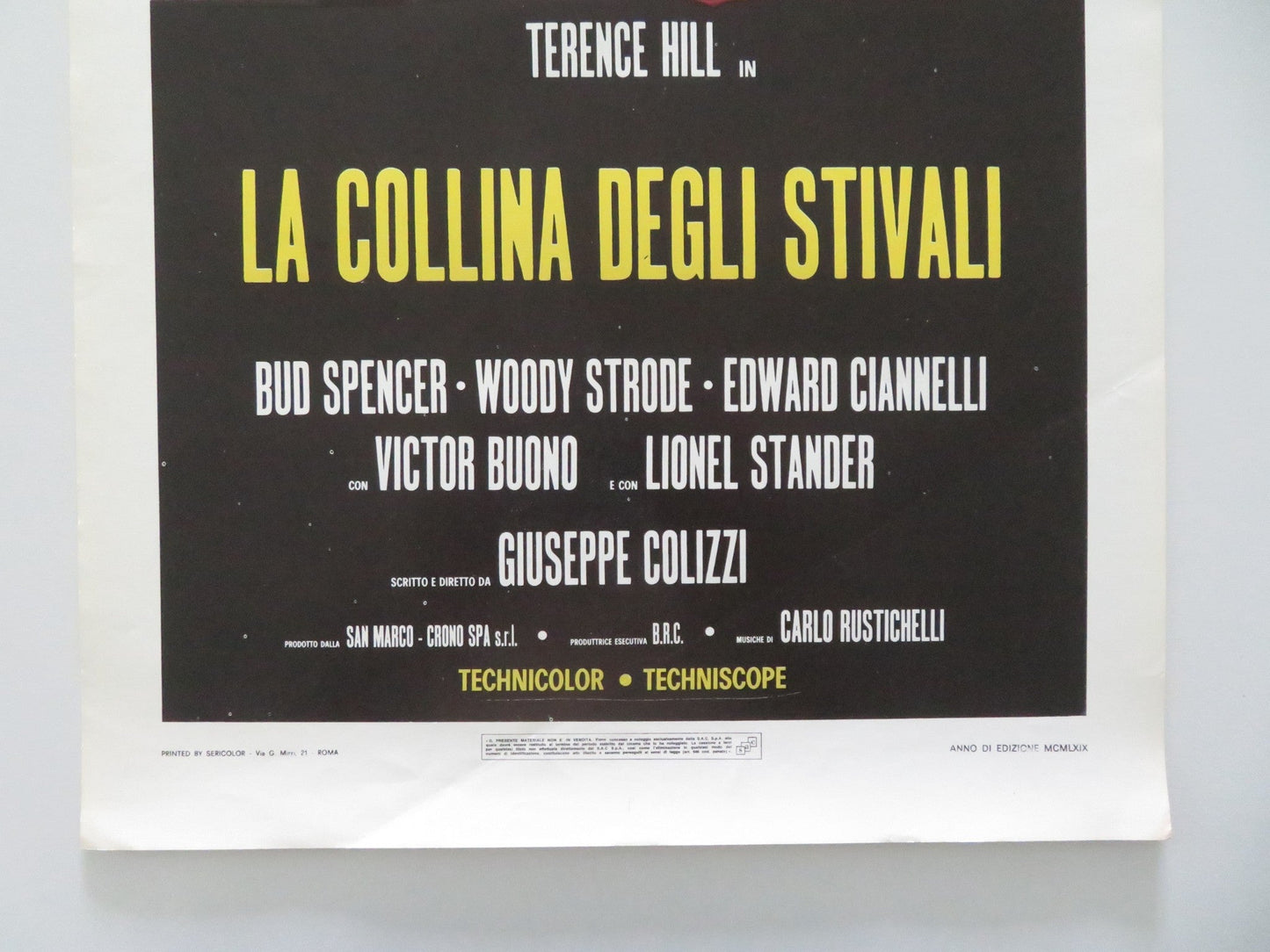 BOOT HILL ITALIAN LOCANDINA POSTER TERENCE HILL BUD SPENCER 1969 Movie posters
