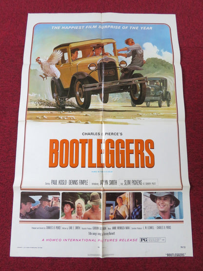 BOOTLEGGERS FOLDED US ONE SHEET POSTER PAUL KOSLO SLIM PICKENS 1974 Rendezvous Cinema Movie posters