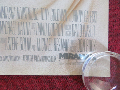 BOUNCE US ONE SHEET ROLLED POSTER BEN AFFLECK GWYNETH PALTROW 2000 Rendezvous Cinema Movie posters