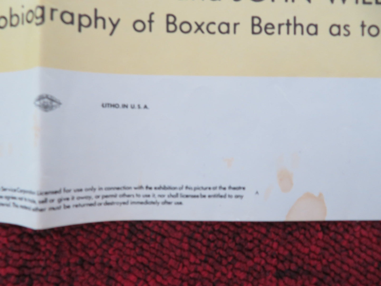 Boxcar Bertha - b Folded US One Sheet Poster Barbara Hershey David Carradine 1972 Movie posters