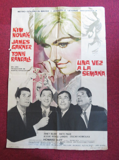 BOY'S NIGHT OUT SPANISH POSTER KIM NOVAK JAMES GARNER 1962 Rendezvous Cinema Movie posters