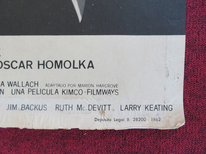 BOY'S NIGHT OUT SPANISH POSTER KIM NOVAK JAMES GARNER 1962 Rendezvous Cinema Movie posters