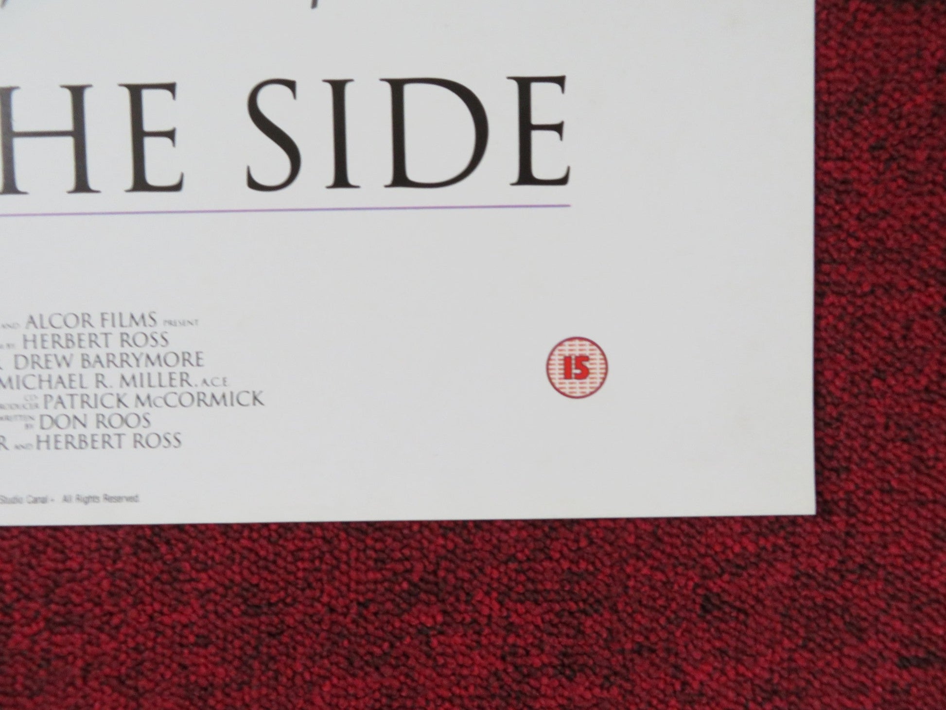 BOYS ON THE SIDE VHS VIDEO POSTER WHOOPI GOLDBERG DREW BARRYMORE 1995 Rendezvous Cinema Movie posters