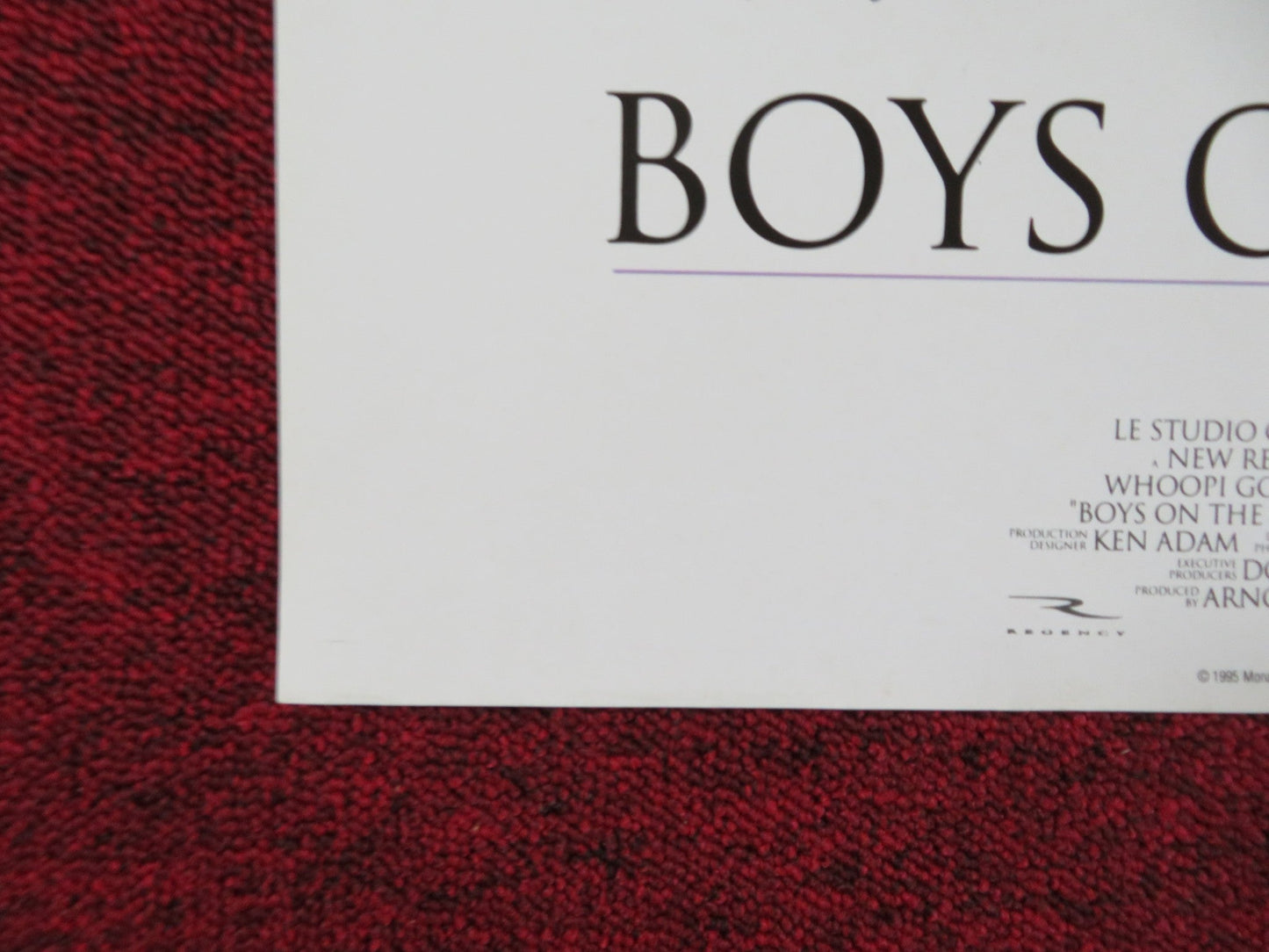 BOYS ON THE SIDE VHS VIDEO POSTER WHOOPI GOLDBERG DREW BARRYMORE 1995 Rendezvous Cinema Movie posters