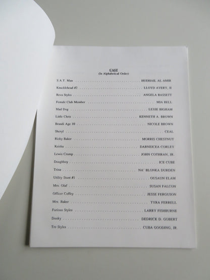 BOYZ IN THE HOOD PRESS KIT 1991 ICE CUBE LAURENCE FISHBURNE CUBA GOODING JR. Movie posters
