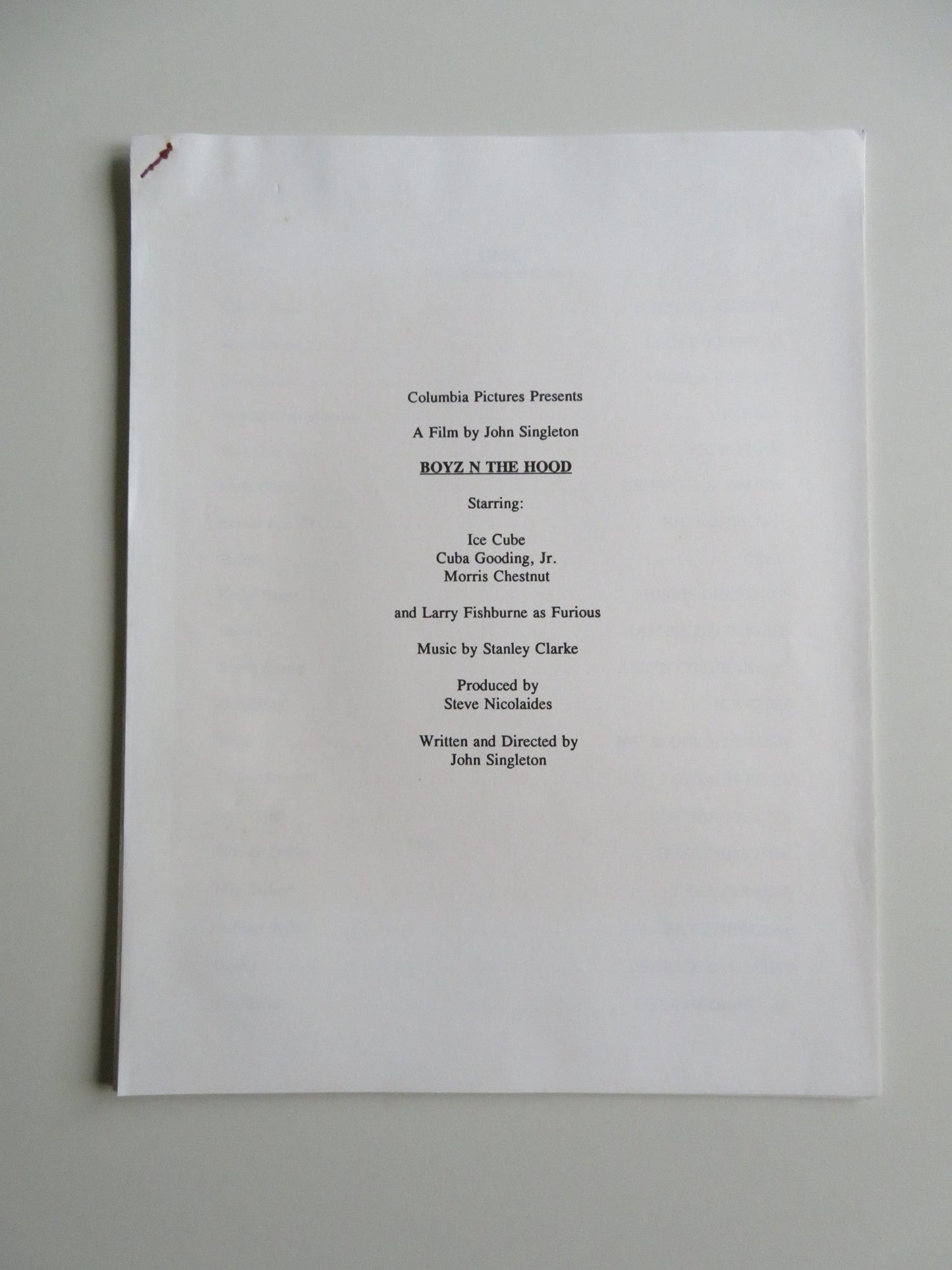BOYZ IN THE HOOD PRESS KIT 1991 ICE CUBE LAURENCE FISHBURNE CUBA GOODING JR. Movie posters