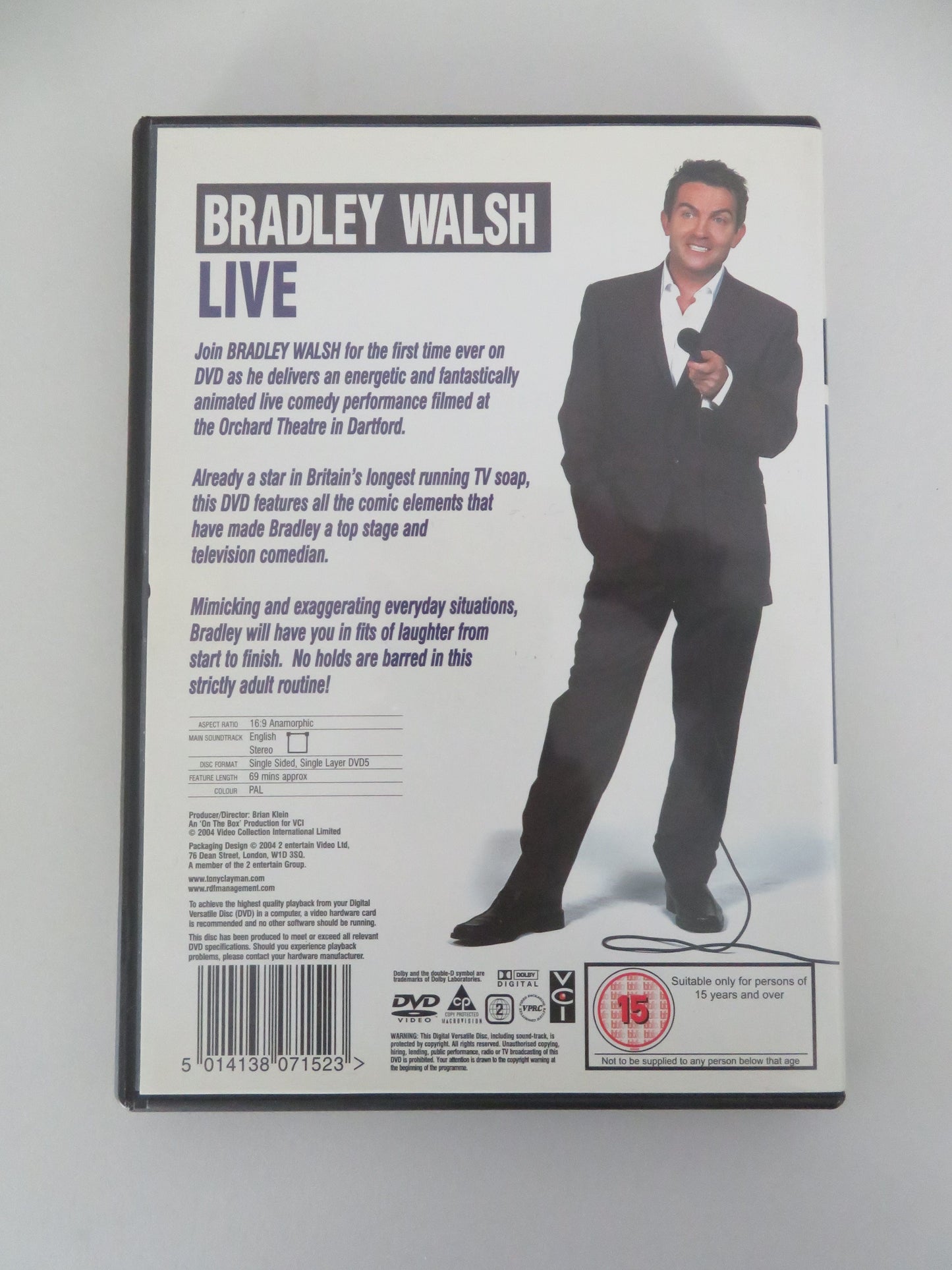 Bradley Walsh Live (DVD) Bradley Walsh 2004 Region 2 Movie posters