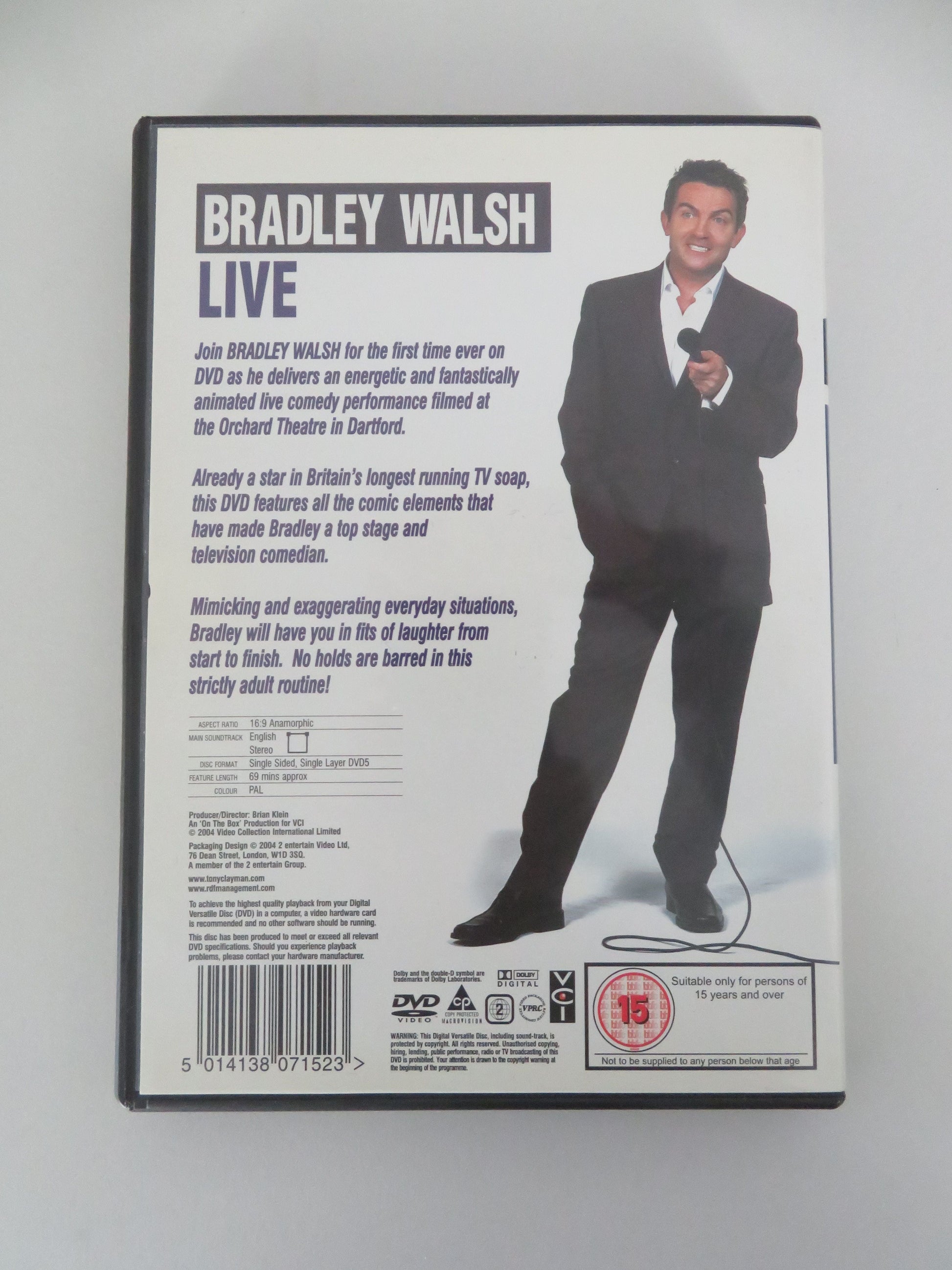 Bradley Walsh Live (DVD) Bradley Walsh 2004 Region 2 Movie posters