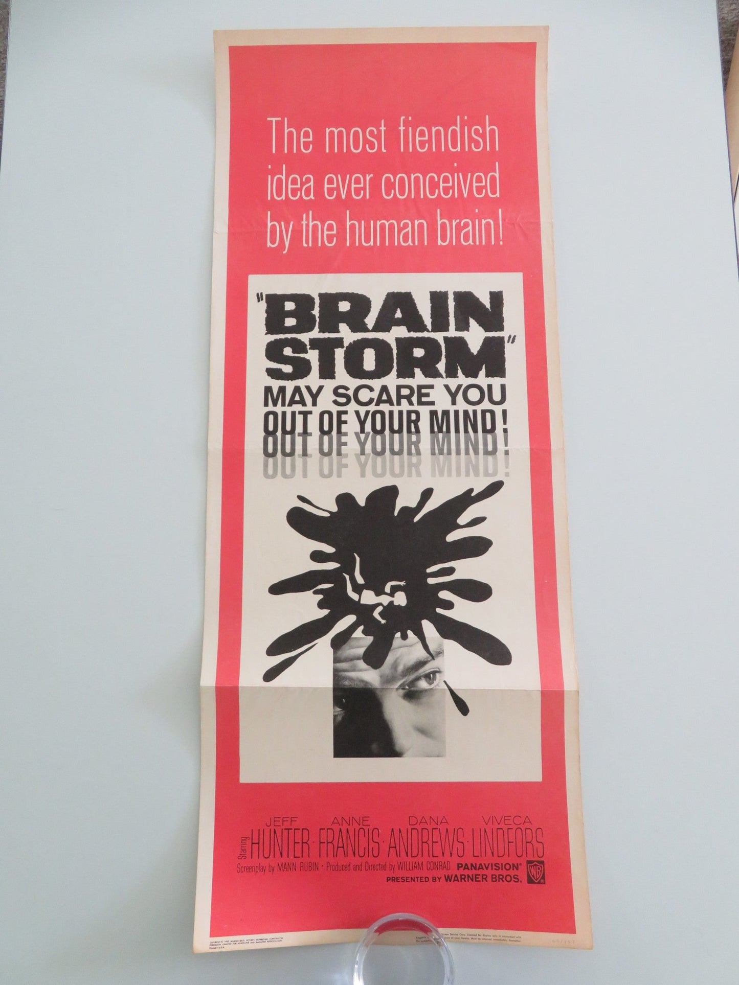 Brainstorm US Insert Poster Jeffrey Hunter Anne Francis 1965 Movie posters