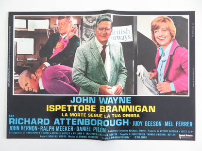 BRANNIGAN - A ITALIAN FOTOBUSTA POSTER JOHN WAYNE RICHARD ATTENBOROUGH 1975 Rendezvous Cinema Movie posters