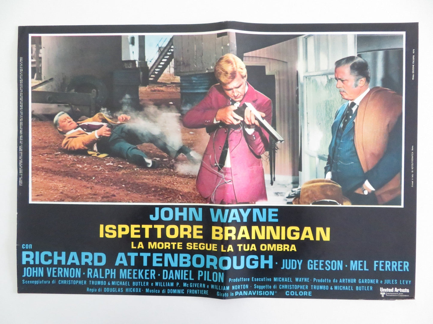 BRANNIGAN - E ITALIAN FOTOBUSTA POSTER JOHN WAYNE RICHARD ATTENBOROUGH 1975 Rendezvous Cinema Movie posters