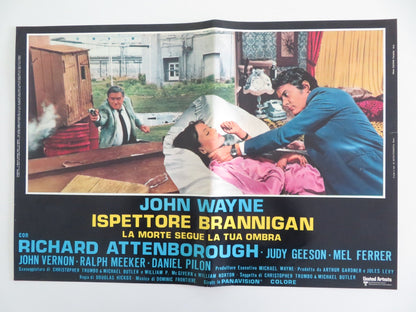 BRANNIGAN - F ITALIAN FOTOBUSTA POSTER JOHN WAYNE RICHARD ATTENBOROUGH 1975 Rendezvous Cinema Movie posters
