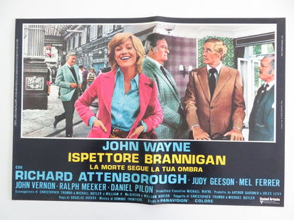 BRANNIGAN - G ITALIAN FOTOBUSTA POSTER JOHN WAYNE RICHARD ATTENBOROUGH 1975 Rendezvous Cinema Movie posters