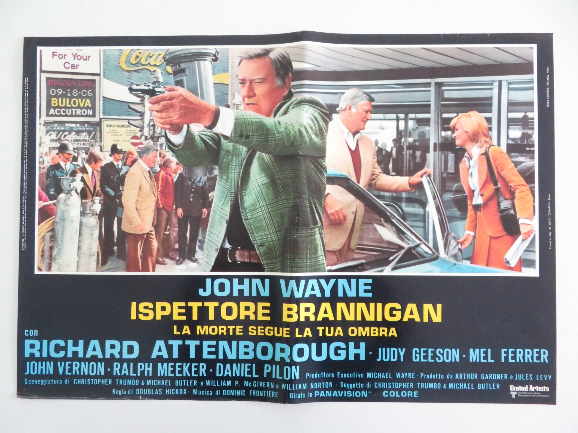 BRANNIGAN - H ITALIAN FOTOBUSTA POSTER JOHN WAYNE RICHARD ATTENBOROUGH 1975 Rendezvous Cinema Movie posters