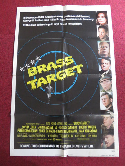 BRASS TARGET - ADVANCE O/S - C FOLDED US ONE SHEET POSTER SOPHIA LOREN 1978 Rendezvous Cinema Movie posters
