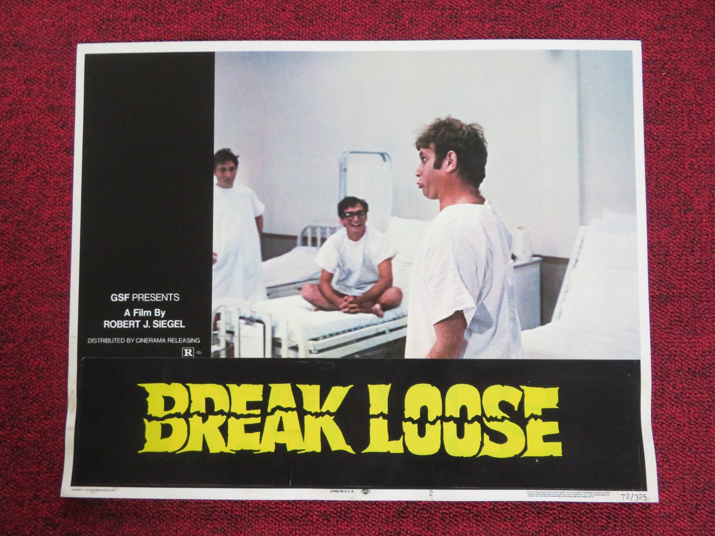 BREAK LOOSE / PARADES US LOBBY CARD FULL SET RUSS THACKER BRAD SULLIVAN 1972 Rendezvous Cinema Movie posters