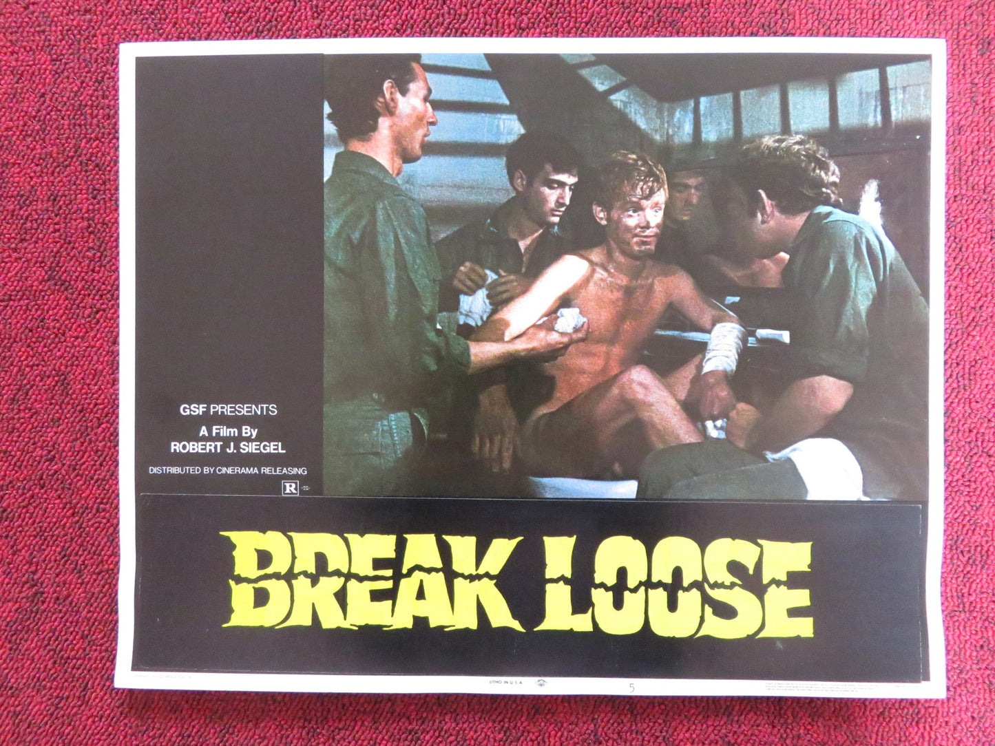 BREAK LOOSE / PARADES US LOBBY CARD FULL SET RUSS THACKER BRAD SULLIVAN 1972 Rendezvous Cinema Movie posters