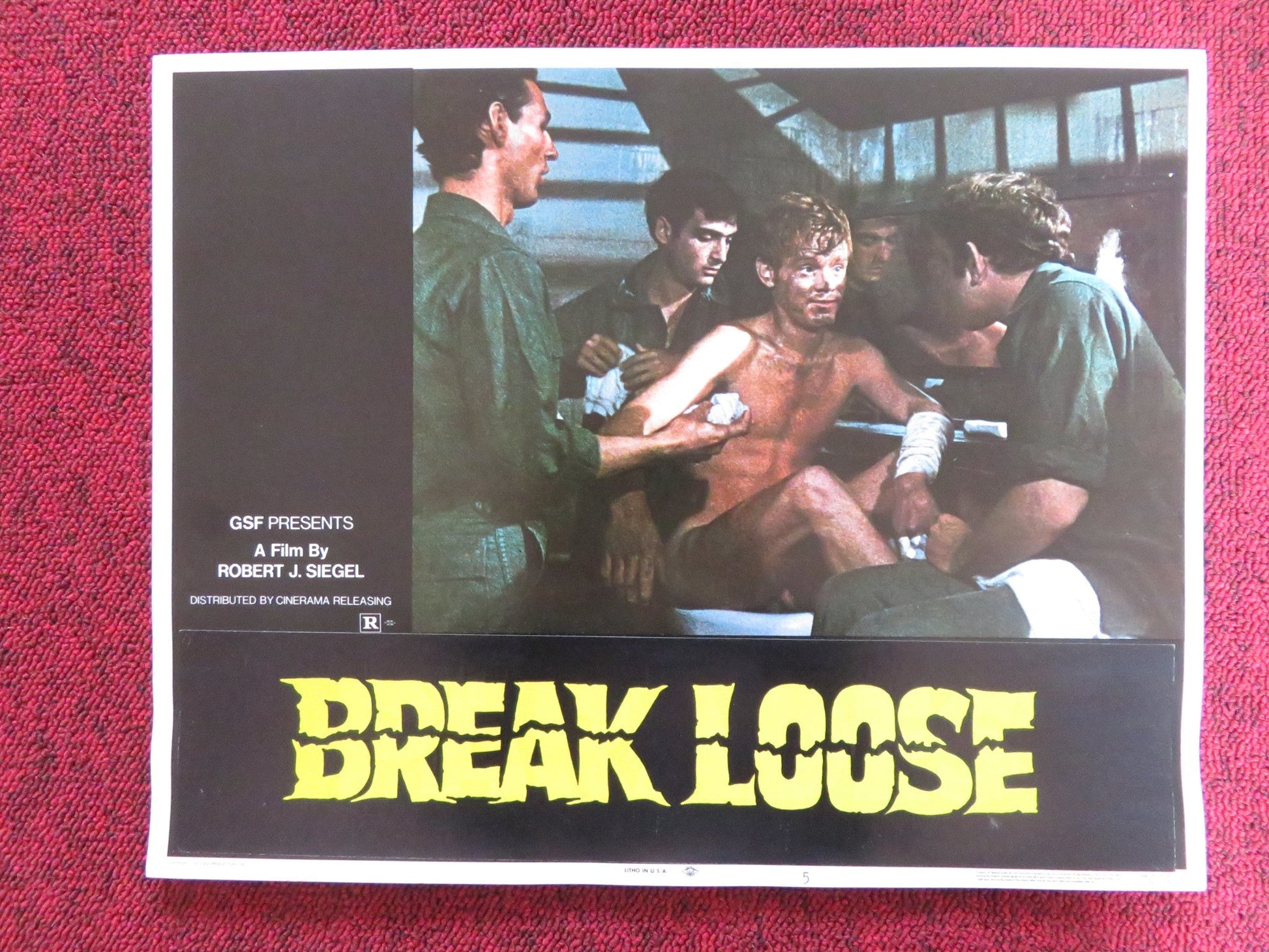 BREAK LOOSE / PARADES US LOBBY CARD FULL SET RUSS THACKER BRAD SULLIVAN 1972 Rendezvous Cinema Movie posters