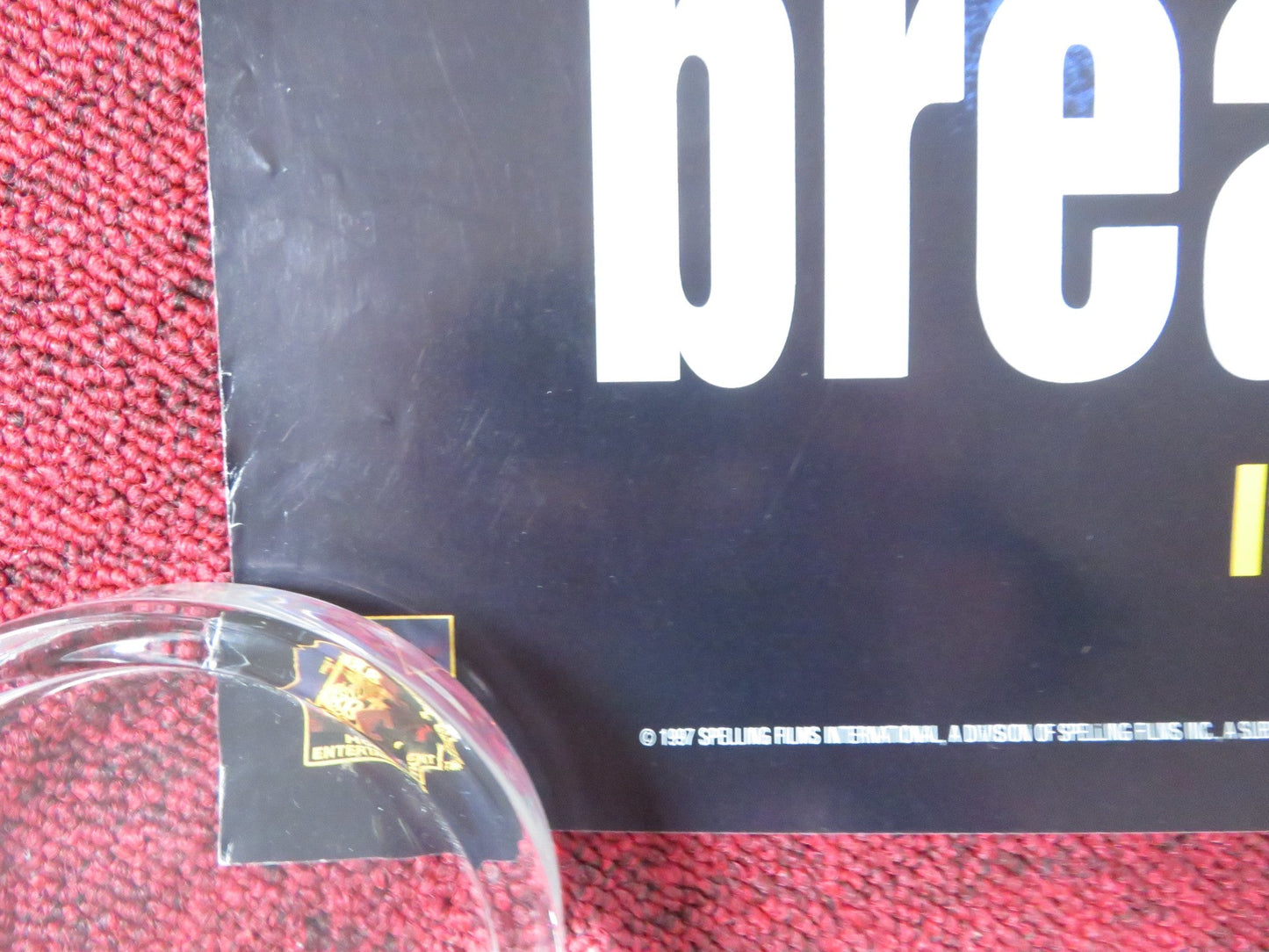 BREAKDOWN VHS VIDEO POSTER ROLLED KURT RUSSELL KATHLEEN QUINLAN 1998 Rendezvous Cinema Movie posters